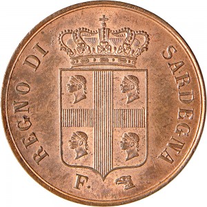 1008D 5 centesimi 1842 Valore Torino Rame