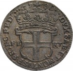 119R 5 soldi 1736 Scudo a cartoccio 1° tipo Torino Mistura di argento