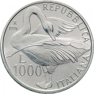 2512D 1.000 lire 1996 Eugenio Montale Roma Argento
