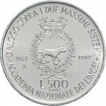 2399R 500 lire 1982 Galileo Galilei Linceo Roma Argento