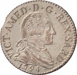 563D 20 soldi 1794 Scudo a cartoccio Torino Mistura di argento
