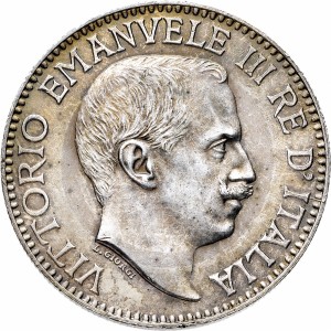1708D 1 rupia 1921 Valore Roma Argento