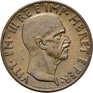 1754D 0,05 lek 1940 XVIII Ramo di quercia Roma Bronzital