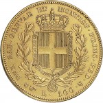899R 100 lire 1842 Scudo sannitico Torino Oro