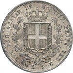 944R 5 lire 1832 Scudo sannitico 3° tipo Genova Argento