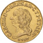 219D Doppia da 4 scudi 1756 Scudo rotondo Torino Oro