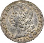 92D Lira da 20 soldi 1742 Scudo sagomato 2° tipo Torino Argento