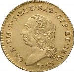 235D Mezza doppia 1755 Scudo rotondo Torino Oro