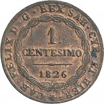 885D Centesimo 1826 Scudo triangolare rialzato Torino Rame