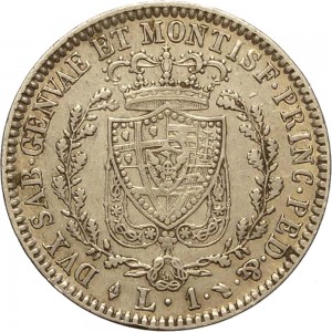 861R Lira 1829 Scudo svizzero Torino Argento