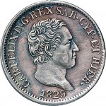 872D 50 centesimi 1829 Scudo svizzero Genova Argento