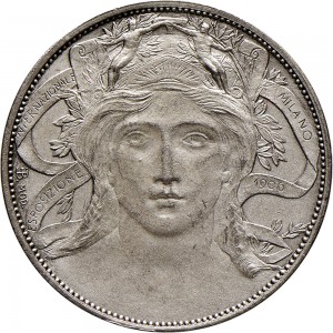 1679D Gettone da 20 centesimi 1906 Esposizione di Milano Johnson (Milano) Argento