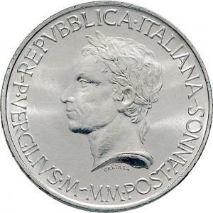 2398D 500 lire 1981 Publio Virgilio Marone Roma Argento