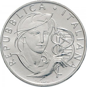 2436D 500 lire 1989 Lotta contro il cancro Roma Argento