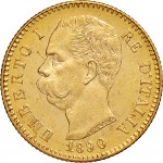 1266D 20 lire 1890 Scudo sannitico Roma Oro