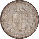 1270R 5 lire 1878 Scudo sannitico 1° tipo Roma Argento