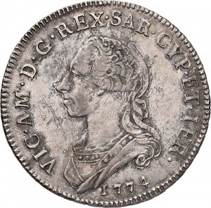 525D Mezzo scudo da 3 lire 1774 Scudo rotondo Torino Argento