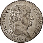754D 2,6 soldi 1814 Aquila spiegata Torino Mistura di argento