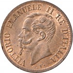 1239D 1 centesimo 1861 Valore entro semicorona di alloro e quercia Napoli Rame