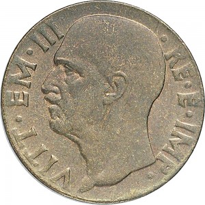 1665D 10 Centesimi 1943 XXI Scudo semirotondo 2° tipo Roma Bronzital