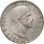 1734R 10 lek 1939 XVII Aquila bicipite Roma Argento